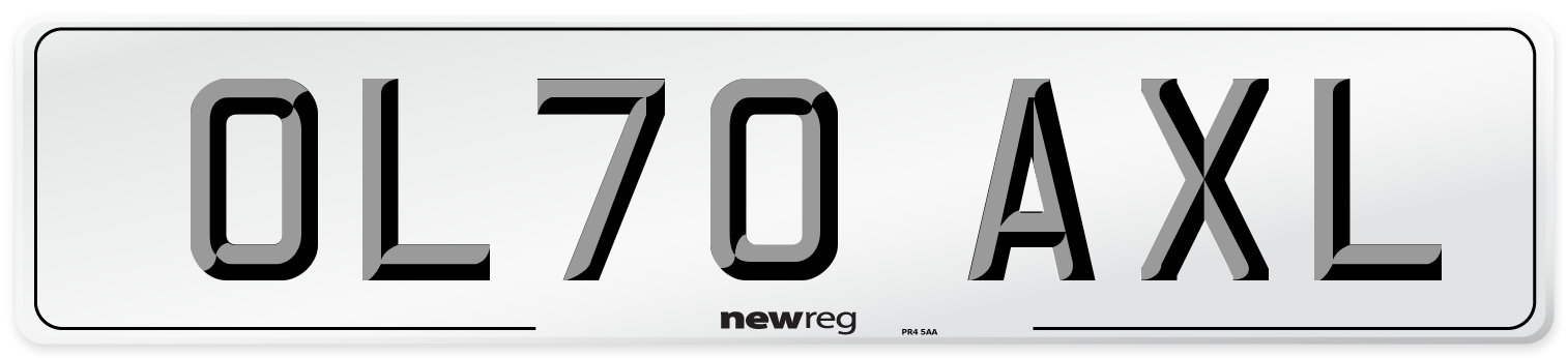 OL70 AXL Number Plate from New Reg